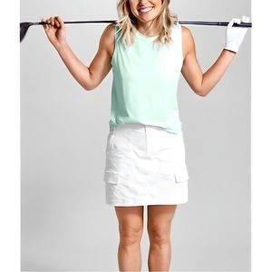 Athleta Tennis Golf Trekkie White Mini Skort | 14 Tall